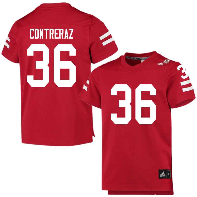 Men #36 Chase Contreraz Nebraska Cornhuskers College Football Jerseys Sale-Scarlet